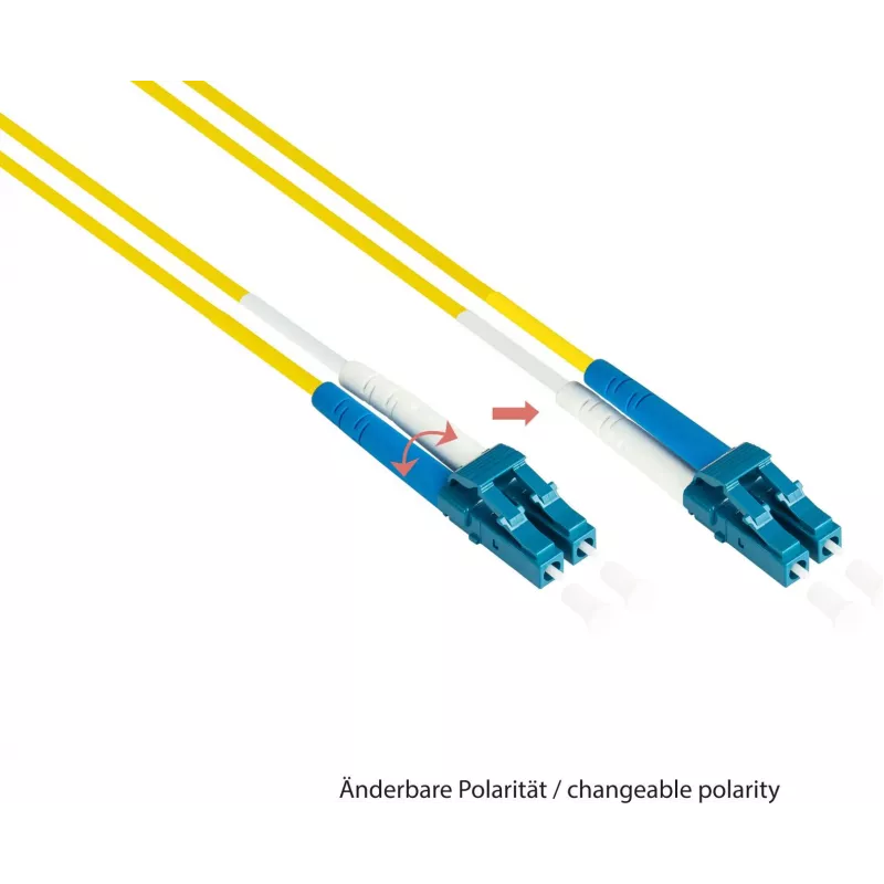 GoodConnections LW-930LS OS2 Cable de conexión de fibra óptica monomodo dúplex, LC/SC, 9/125, 30 m