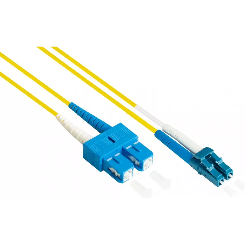 GoodConnections LW-930LS OS2 Cable de conexión de fibra óptica monomodo dúplex, LC/SC, 9/125, 30 m