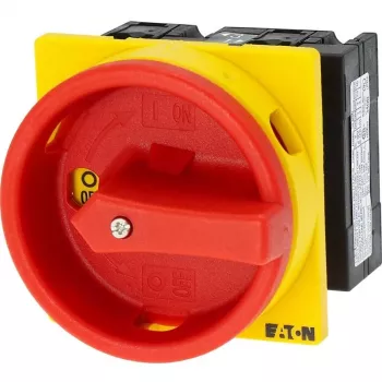 Eaton T3-1-102/EA/SVB interruptor de leva, 3 polos, 32 A, bloqueable, amarillo/rojo