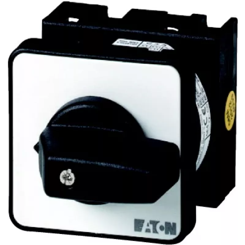 Eaton T0-3-8232/E interruptor de leva 3 polos 20A 690V AC, montaje frontal, IP65, negro/gris 026988