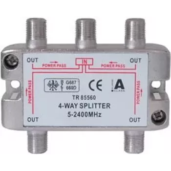 GoodConnections distribuidor SAT con conectores F, 4 vías, 5-2250 MHz