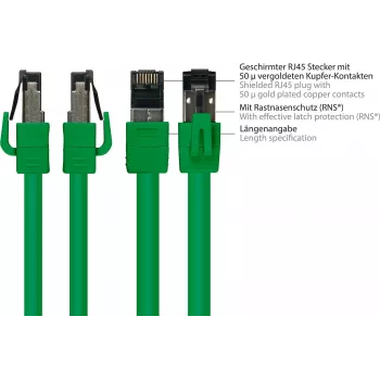 GoodConnections Alcasa 8080-005G cable de red Cat8.1 S/FTP, 0,5 m, verde