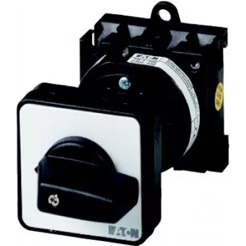 Eaton T0-1-15401/Z interruptor de leva 1 polo, 20A, 690V, IP65, montaje en panel, negro/plata 048346