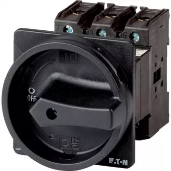 Eaton P3-100/V/SVB-sw interruptor principal, 3 polos + N, 100 A, 690 V AC, IP65, empuñadura giratoria negra 064976