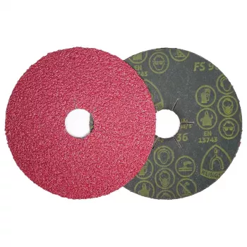 Klingspor 330485 Disco de fibra 125 mm grano 36, pack de 25