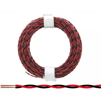 Donau Elektronik 210-10 Cable flexible 2 x 0,04 mm² rojo/negro 10 m