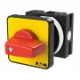 Eaton T0-1-102/E-RT Interruptor de levas, bipolar, 20 A, montaje frontal, rojo/amarillo 009046