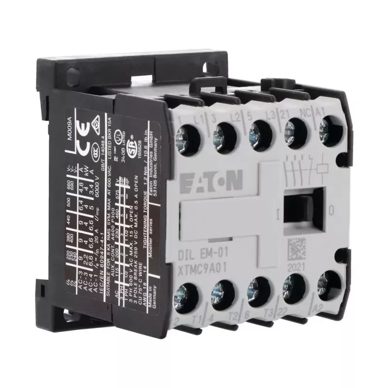 Eaton DILEM-01 minicontactor 3NO 24V AC 50Hz 9A 4kW IP20 010086