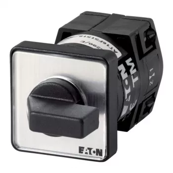 Eaton TM-1-15431/E Interruptor basculante metálico, 1 polo, 16 A, 250 V, montaje en panel, accionador negro, carcasa metálica 025045