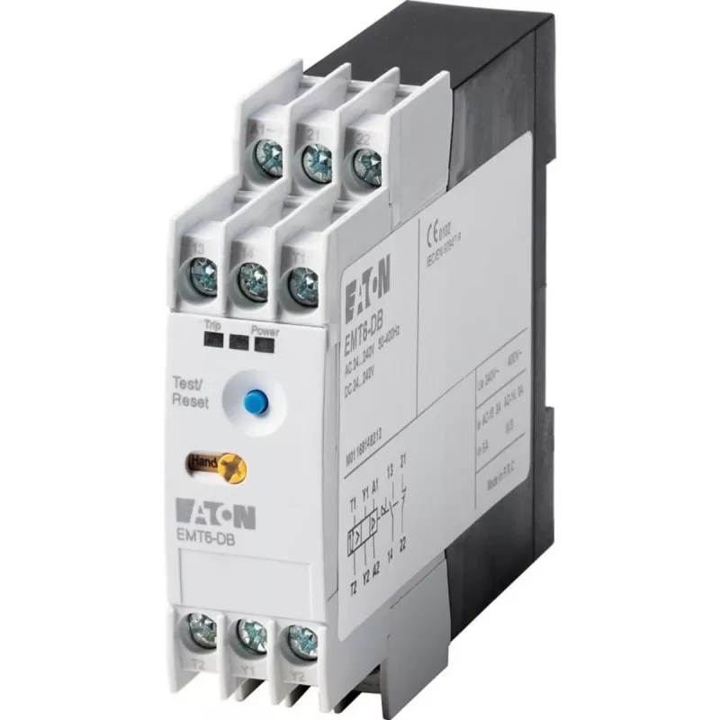 Relé electrónico de protección de motor Eaton EMT6-DB 0,3-1,5A 24-240V AC/DC, negro/blanco 066167