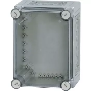 Carcasa aislada de policarbonato Eaton CI23E-150 con prensaestopas métricos, IP65, gris 021943