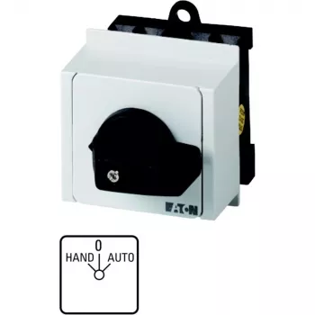 Interruptor principal Eaton T0-1-15431/IVS 1 polo, 20 A, IP65, empuñadura giratoria, negro/blanco 026991