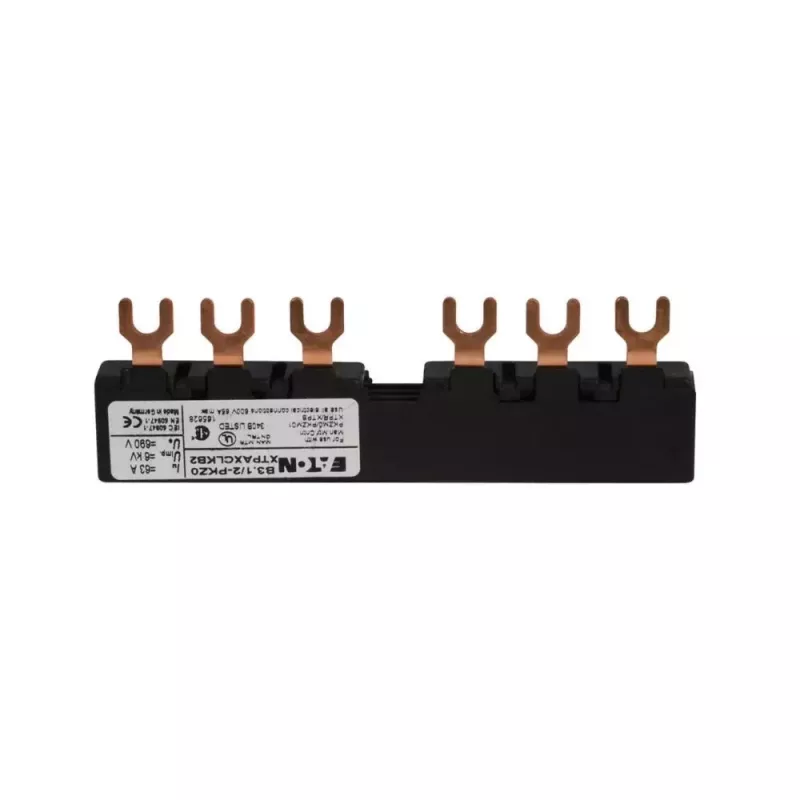 Adaptador de barra colectora trifásica EATON B3.1/2-PKZ0 para interruptores de protección de motor PKZ0, 63 A, 690 V AC, 3 polos, IP20 (044945)