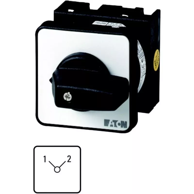 Interruptor de leva Eaton T0-3-8222/E 3 polos 20A 690V AC, negro/plata 048339