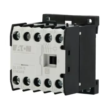 Minicontactor Eaton DILEEM-10, 3 polos, 9 A, bobina 230 V AC / 240 V AC, 1 contacto auxiliar NO, aislamiento 690 V 051608