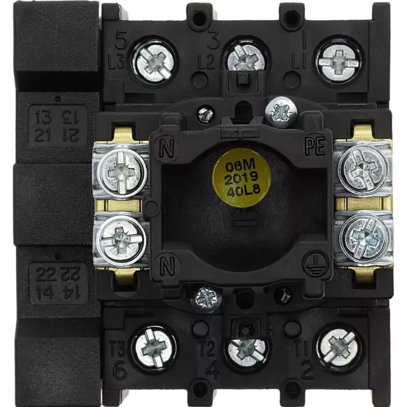 EATON P1-32/EA/SVB/HI11 interruptor principal, 3 polos, 32 A, montaje en cuadro, rojo/amarillo 072567