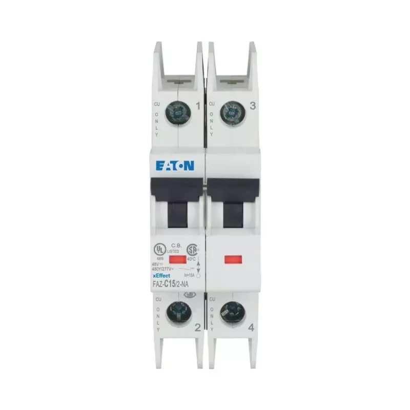 Eaton FAZ-C15/2-NA interruptor automático de 15 A 2 polos con curva C (MCB) 102169