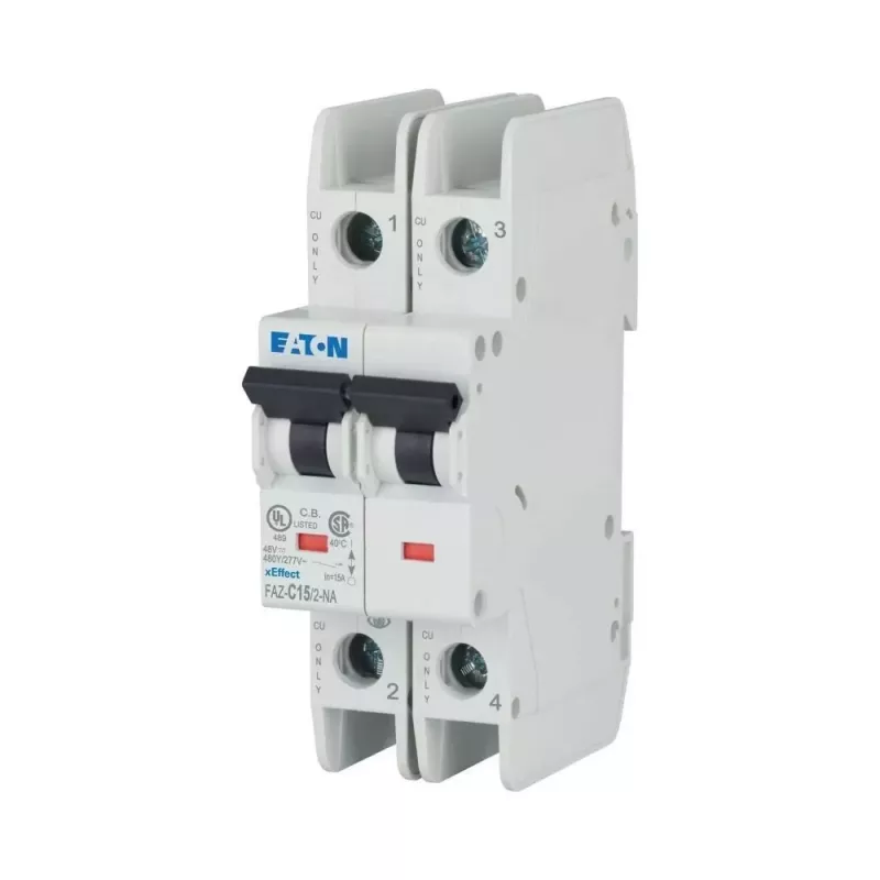 Eaton FAZ-C15/2-NA interruptor automático de 15 A 2 polos con curva C (MCB) 102169