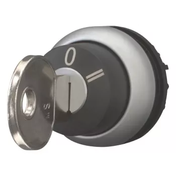 Eaton M22-WRS3-MS3 selector de llave, 3 posiciones, enclavado, 22,5 mm, negro/plata 111774