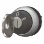Eaton M22-WRS3-MS3 selector de llave, 3 posiciones, enclavado, 22,5 mm, negro/plata 111774