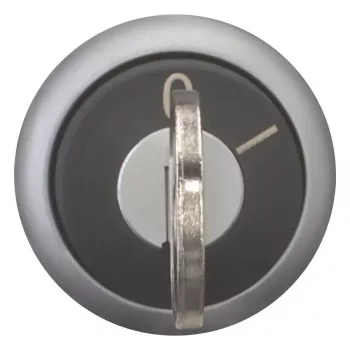 Eaton M22-WRS-MS2-A1 accionamiento de selector accionado por llave, 2 posiciones, enclavado, 22,5 mm, anillo frontal metálico, negro 111780