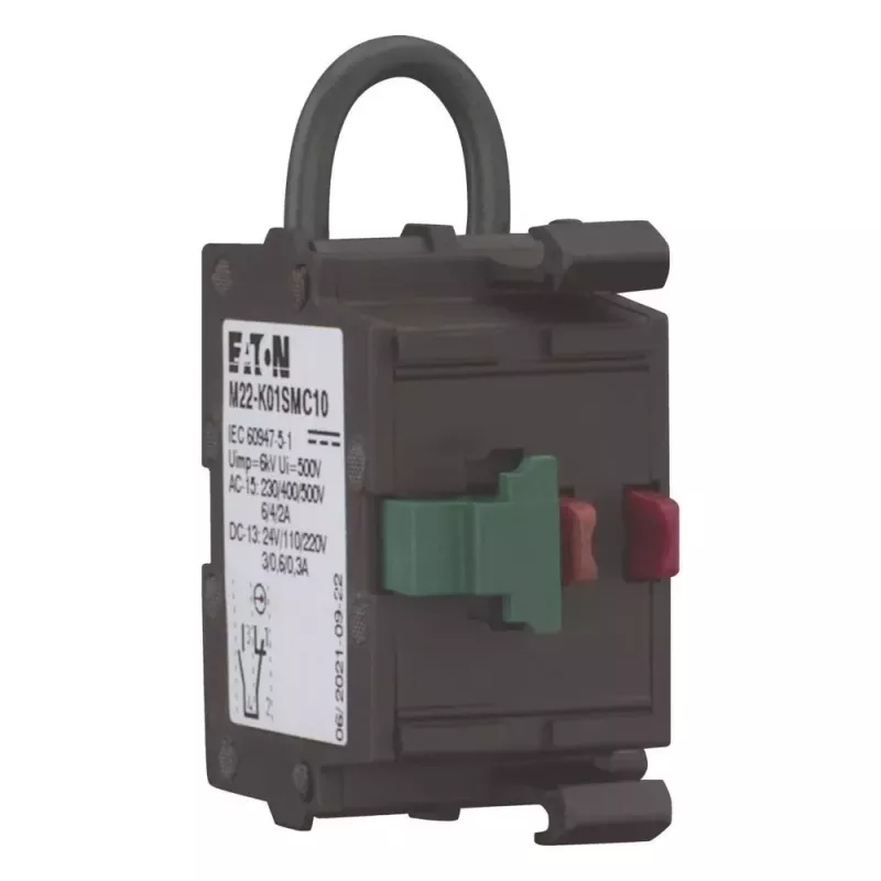 Eaton M22-K01SM elemento de contacto, 1 NC, montaje frontal, bornes de tornillo 121472