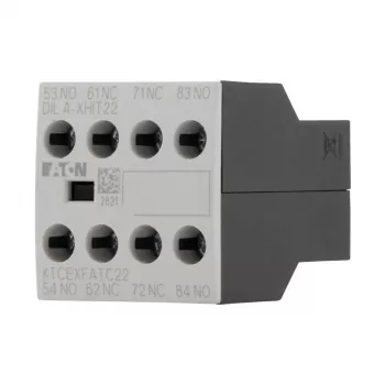 Eaton DILA-XHIT22 bloque de contactos auxiliares, 2NO+2NC, montaje frontal, bornes de tornillo, negro/blanco 101044