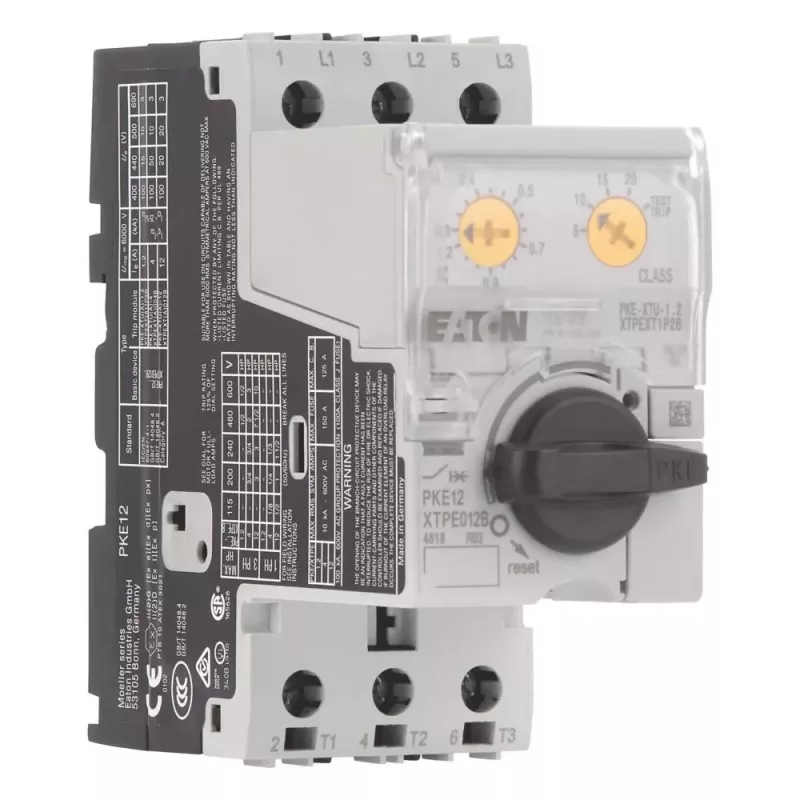 Eaton PKE12/XTU-1,2 disyuntor guardamotor, 3 polos, 0,3-1,2 A 121731