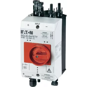 Eaton SOL30-SAFETY/2MC4-U interruptor de seguridad para bomberos PV, 30 A, 1000 V DC, 4 polos, 1 NA + 1 NC 144122