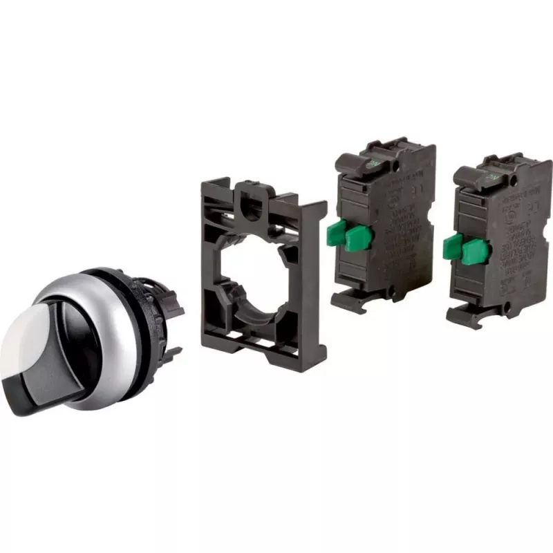 Eaton M22 interruptor de llave, 2 posiciones, enclavado, 2 contactos NA, negro 110922