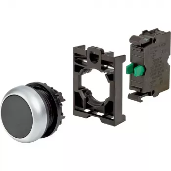 Eaton M22-D-S-K10-BVP pulsador, enrasado, negro, anillo frontal de plástico, 1NO 110933