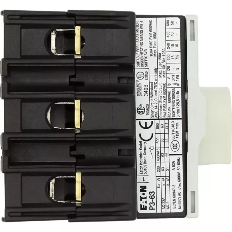 Eaton P3-63/M4/SVB interruptor principal, conmutador de levas 172784