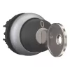 Eaton M22-WRS-MS5 selector con llave, 3 posiciones, retorno por resorte, negro/plata 111785