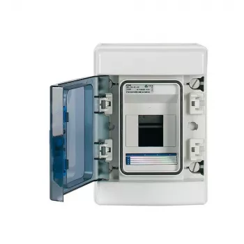 Eaton 174221 IKA-1/4-ST cuadro de distribución pequeño de superficie, 4 módulos, 1 fila, IP65, gris