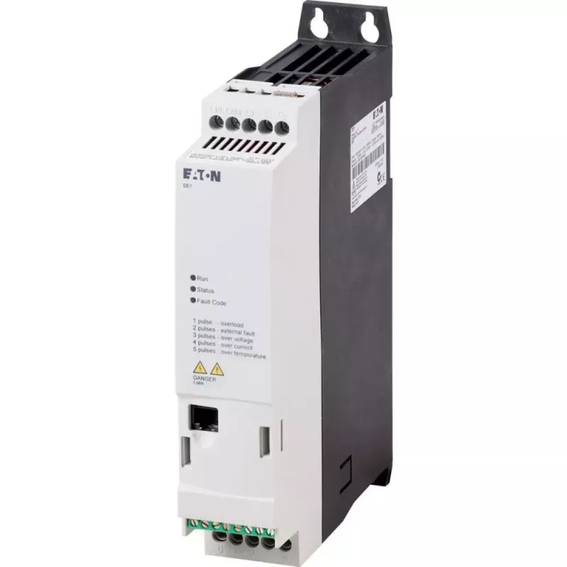 Eaton DE1-127D0FN-N20N arrancador de velocidad variable, 200-240 V, 50/60 Hz, IP20, negro/blanco 174331
