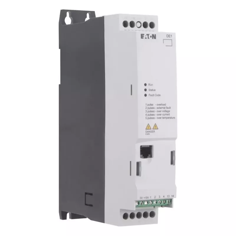 Eaton DE1-127D0FN-N20N arrancador de velocidad variable, 200-240 V, 50/60 Hz, IP20, negro/blanco 174331