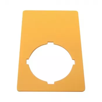 Eaton M22-XZK1-D99 placa de PARADA DE EMERGENCIA, amarilla, 90x90mm, PARADA DE EMERGENCIA 121089