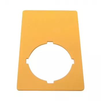 Eaton M22-XZK1-D99 placa de PARADA DE EMERGENCIA, amarilla, 90x90mm, PARADA DE EMERGENCIA 121089