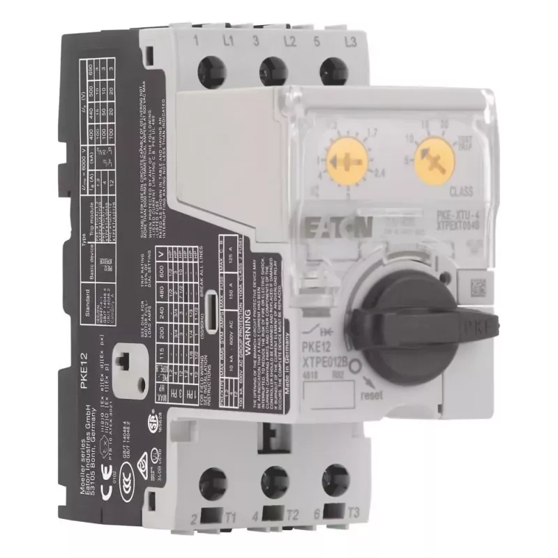 Eaton PKE12/XTU-4 interruptor de protección de motor, 3 polos, 0,3-12 A, 690 V AC 121732