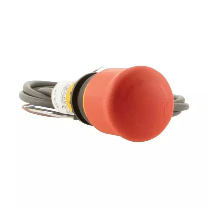 Eaton C22-PVT-K02-P62 pulsador de parada de emergencia, 24 V AC/DC, 4 A, 2 NC, desbloqueo por giro, cabezal de seta rojo, IP69K 185176