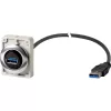Eaton M30C-FUSB-60 conector hembra USB 3.0 tipo A empotrable con cable de 1,5 m, anillo frontal metálico Y7-187084