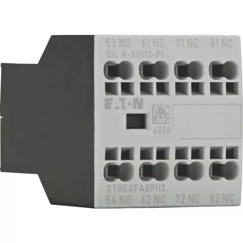Eaton DILA-XHI13-PI bloque de contactos auxiliares, 1NO+3NC, montaje frontal, bornes de tornillo 199320