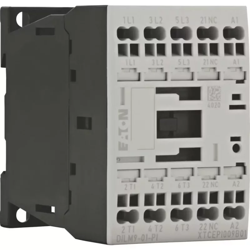 Eaton DILM9-01(24VD) Contactor de potencia, tripolar, 9 A, bobina 24 V DC 199238