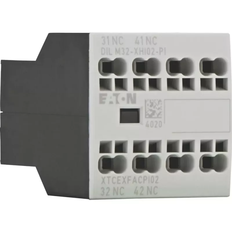 Eaton DILM32-XHI02-PI Bloque de contactos auxiliares, 2 NC, 4 A, montaje frontal 199310