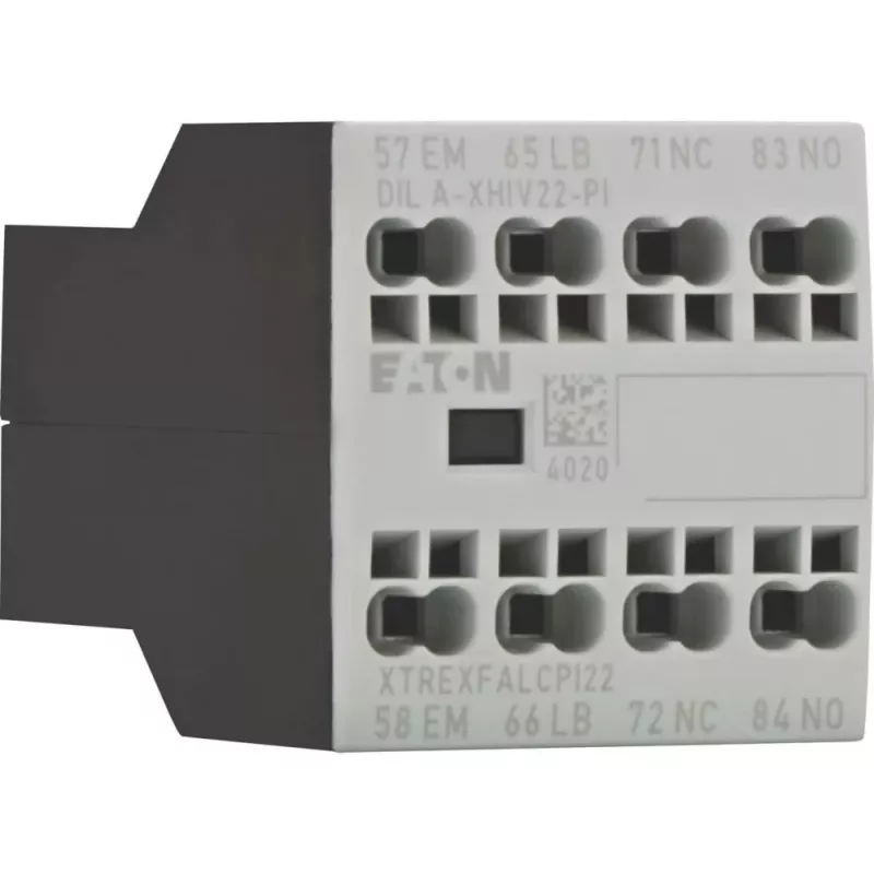 EATON DILA-XHIV22-PI bloque de contactos auxiliares, 4 polos, 2NO+2NC, 16 A, montaje lateral 199322