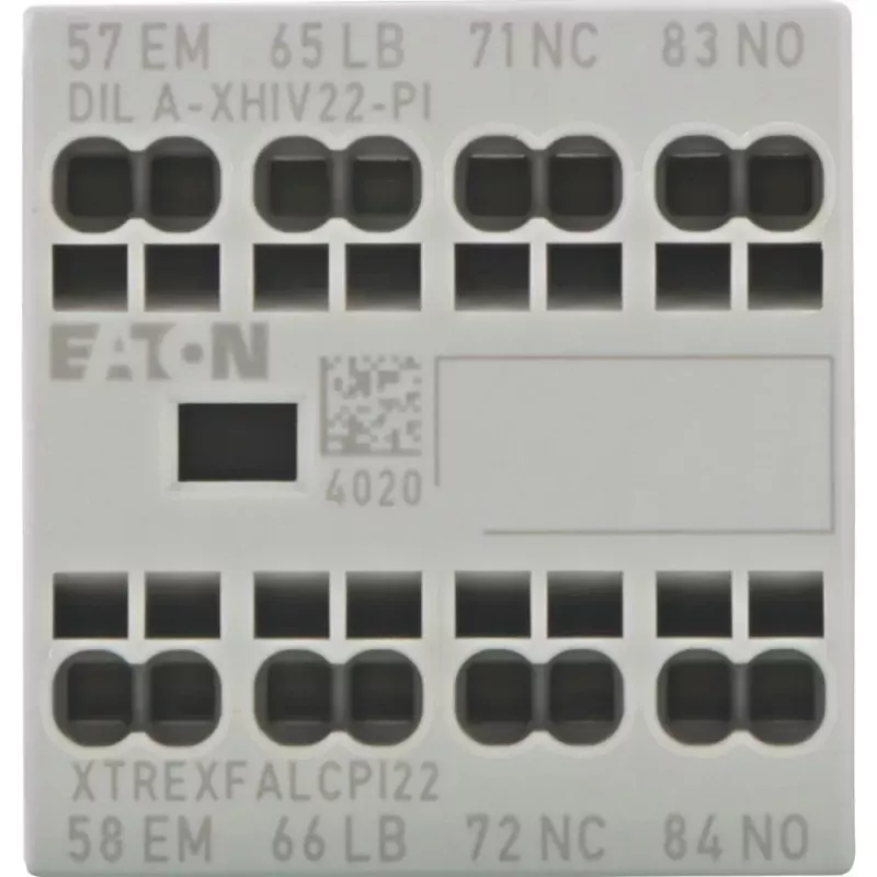 EATON DILA-XHIV22-PI bloque de contactos auxiliares, 4 polos, 2NO+2NC, 16 A, montaje lateral 199322