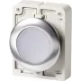 Eaton M30C-FDRL-W Accionador de pulsador redondo plano, anillo decorativo cromado, blanco 182950