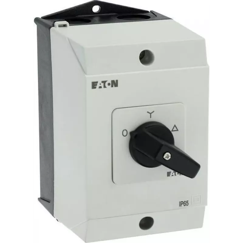 Eaton T0-4-8410/I1 interruptor basculante ON-OFF de 3 polos, 20 A, montaje frontal, negro/blanco 207140