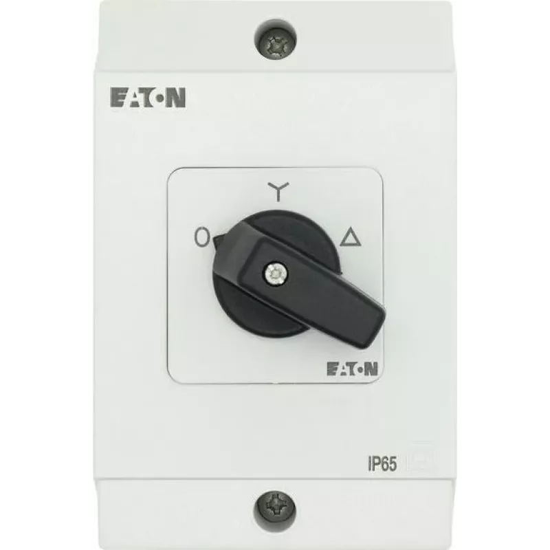 Eaton T0-4-8410/I1 interruptor basculante ON-OFF de 3 polos, 20 A, montaje frontal, negro/blanco 207140
