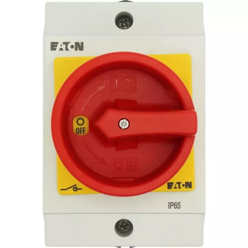 Eaton T0-1-8200/I1/SVB interruptor de palanca unipolar, rojo / blanco / amarillo 207145
